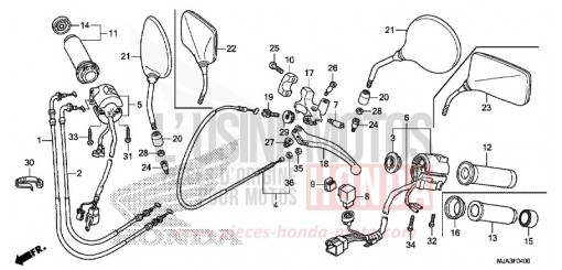 HANDLE LEVER/SWITCH/CABLE VT750C2SD de 2013